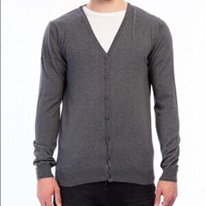 New GUESS BY MARCIANO Men's Gray Cardigan SZ L